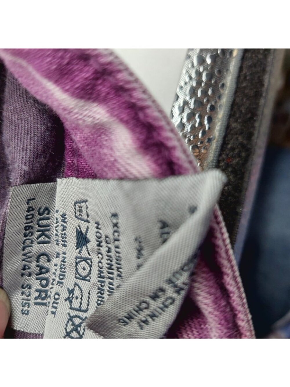 Silver Suki Capri Jeans Women's Size W30 Pink Purple Sparkle Pockets Denim - Picture 10 of 10